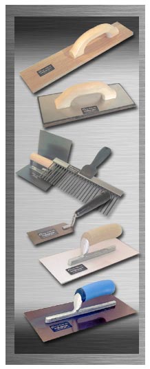 Curry Tool Company manufactures a complete line of Stainless Steel trowels and accessories for the professional.